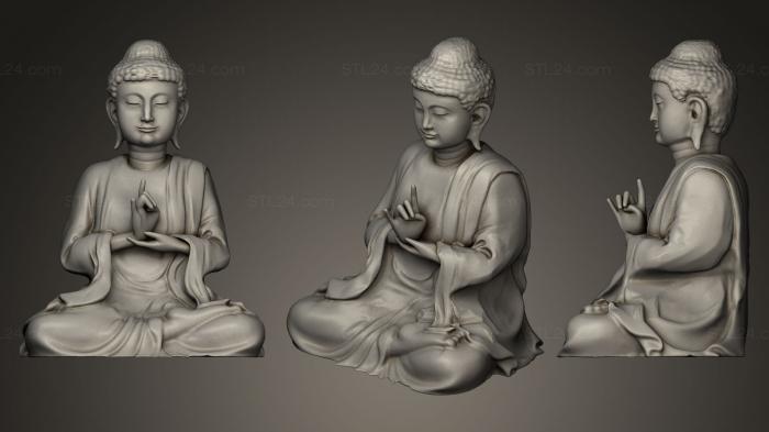 Скульптуры индийские (Будда, STKI_0031) 3D модель для ЧПУ станка